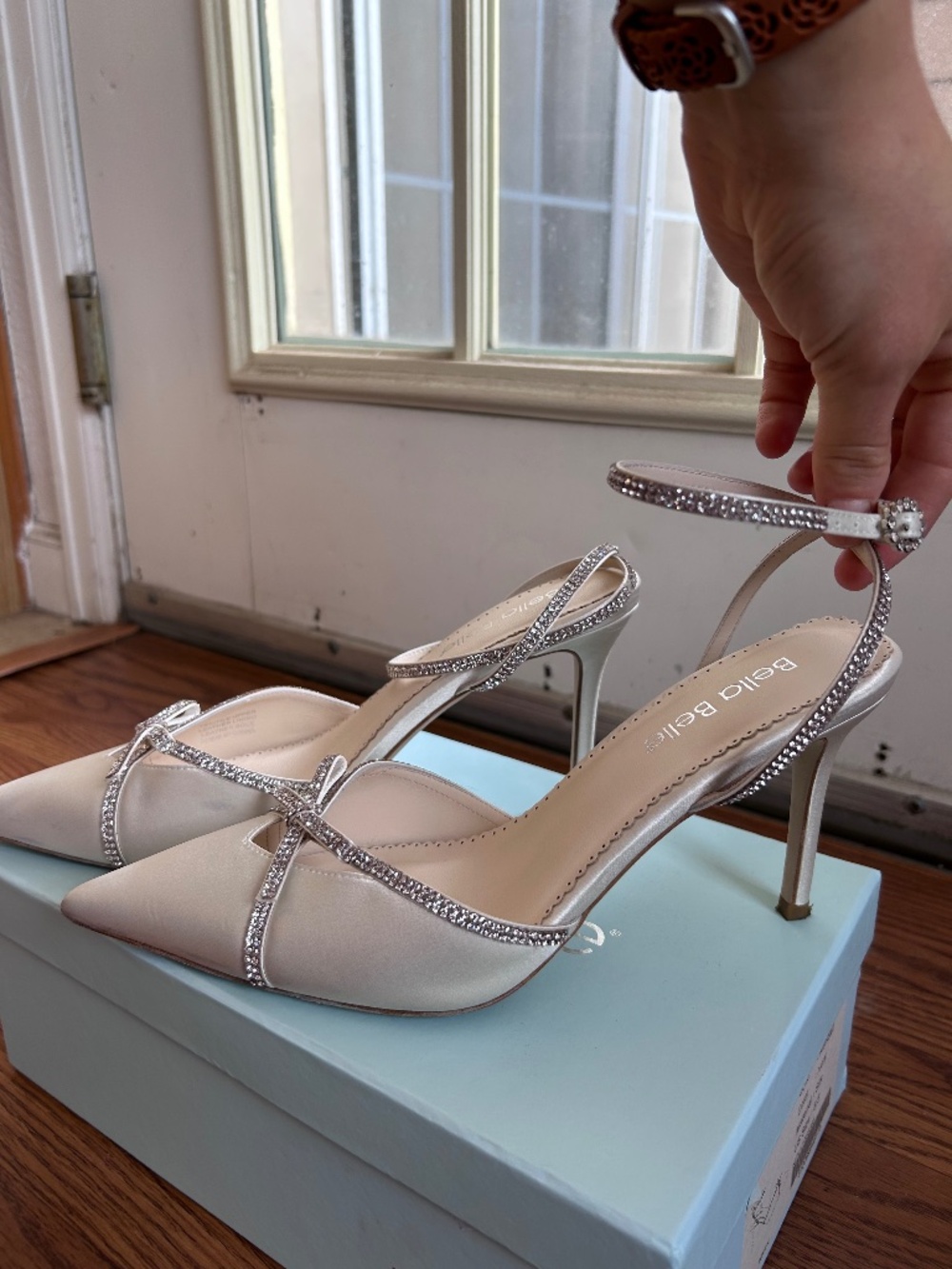 Ivory Bella Belle Kendall 3.5 inch Wedding Heel
